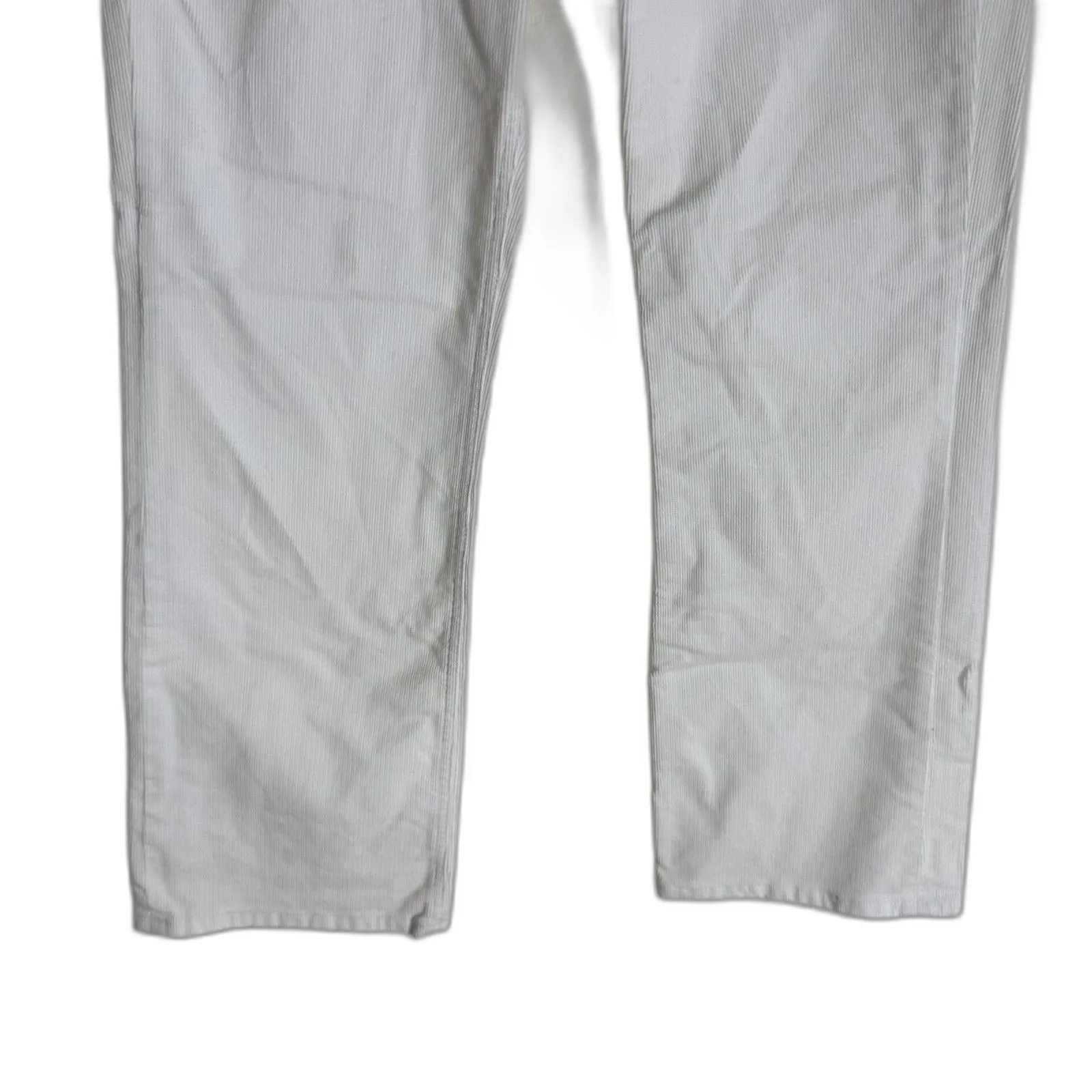 J.Crew Pants Womens 28 White Corduroy Straight Leg Mid Rise 5 Pocket Jeans - Image 3