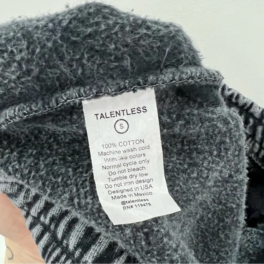 Talentless Acid Wash Sweatpants in Black Size Small - Image 8