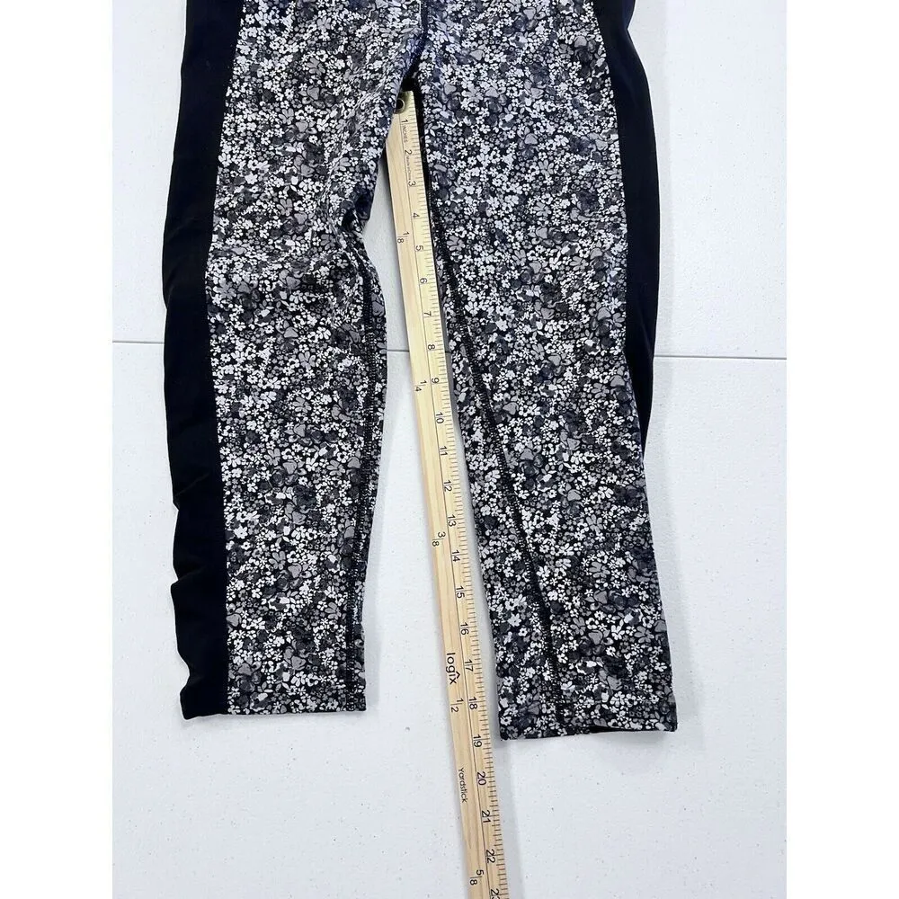 Athleta Women's Leggings LOT TWO PAIR‎ Heather Grey And Black/Floral EUC Small S - Image 8