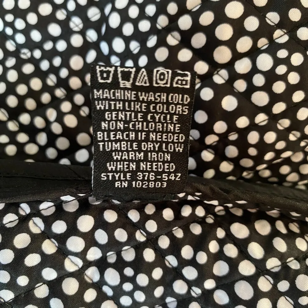 women's M black quilted long sleeve collared snap front jacket - Image 11