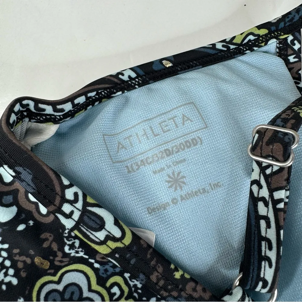 Athleta Twist Front Paisley Bikini Top Size 34C/32D/ 30DD - Image 3