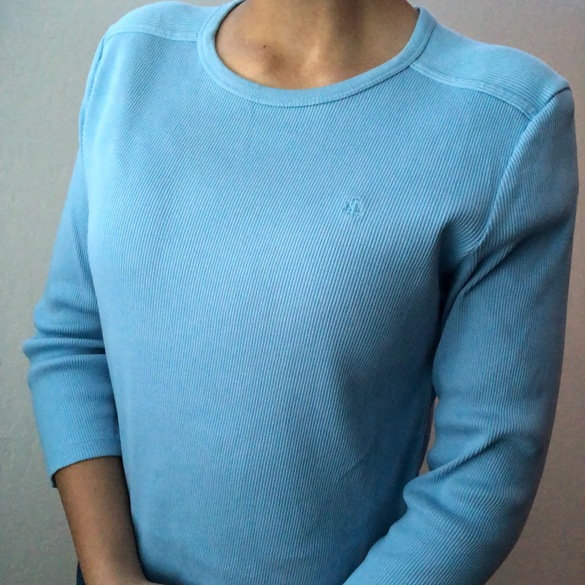 VINTAGE  blue long sleeve shirt - Image 4