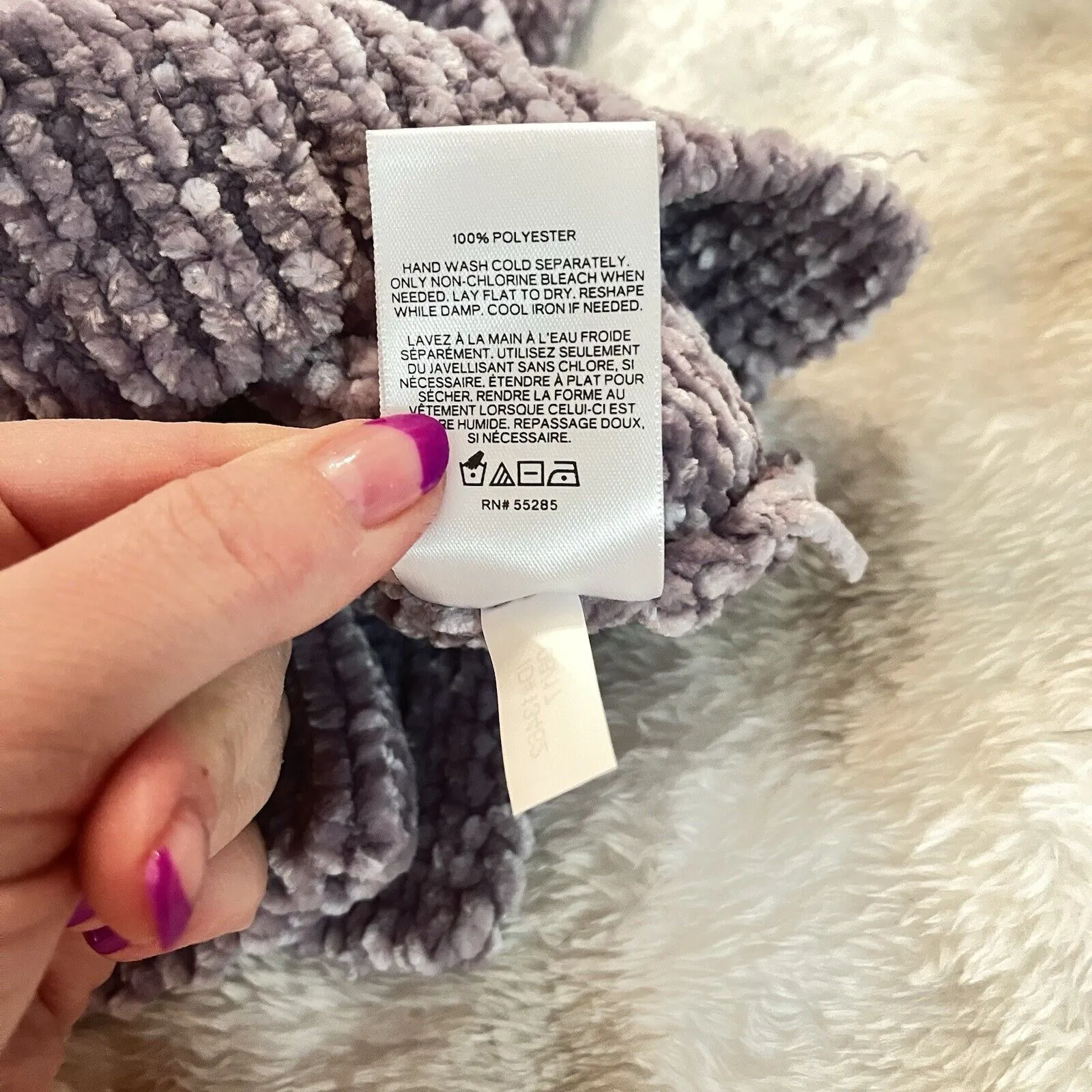 EXPRESS - Womens Light Purple Thick Pullover Peek-A-Boo Shoulder Sweater-Size S - Image 6