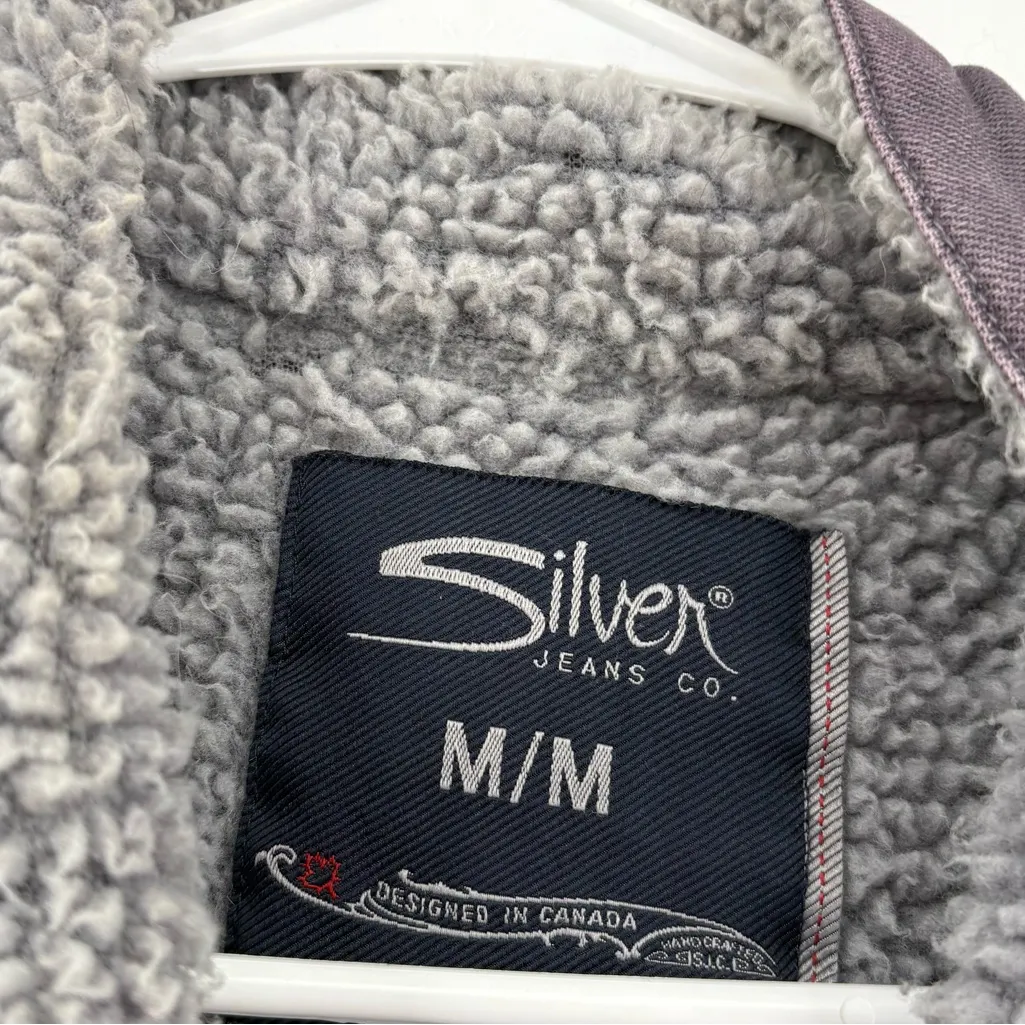 Silver jean lined vest purple medium‎ - Image 3