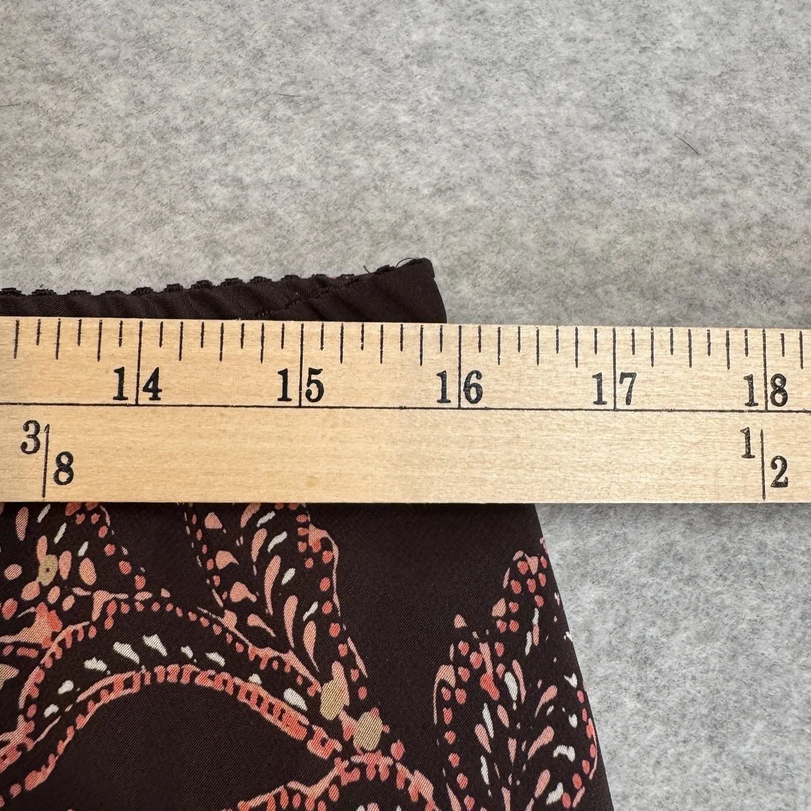 Vintage Y2K East 5th Midi Skirt Womens 14 Brown Paisley Whimsigoth Fairy - Image 8