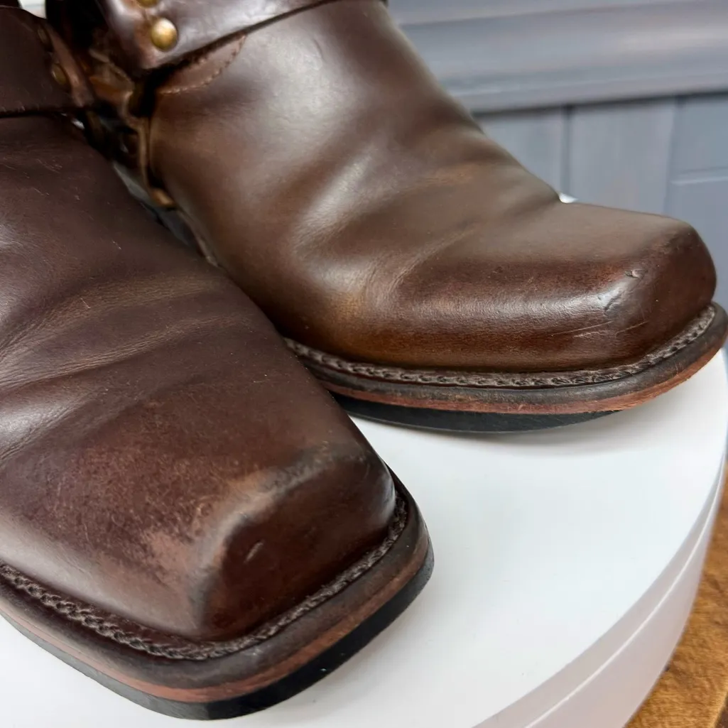 Frye  Harness 12R Engineer Boots Dark Brown Leather Motorcycle Size 8 EUC - Image 10