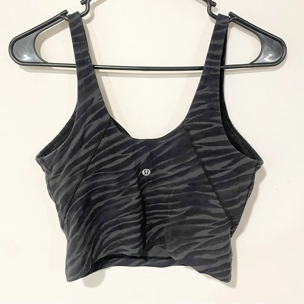 Lululemon Size 8 Align Tank Cropped Le Tigre Camo Deep Coal Multi Black - Image 4