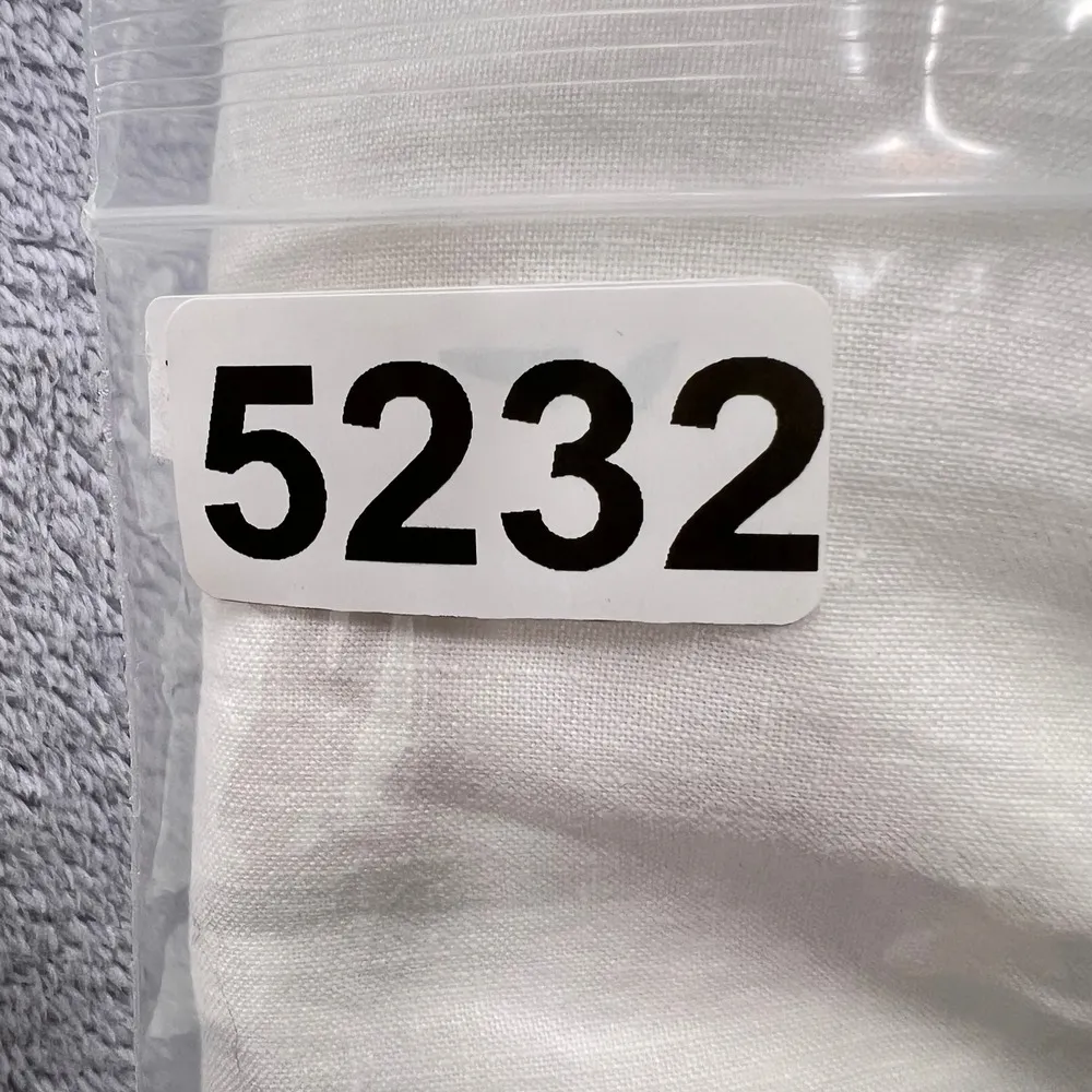 KIYO 100% Linen Gaucho Pants Cropped Wide Leg Elastic Waist White XL Made In USA - Image 10