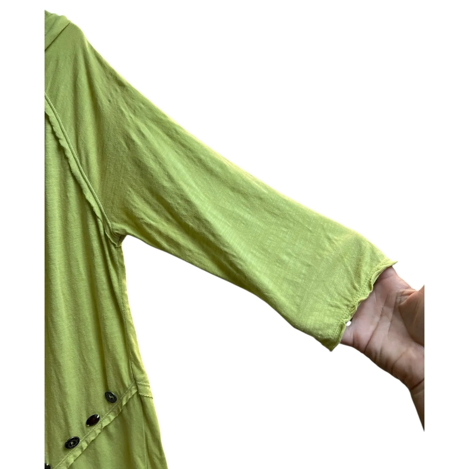 Soft Surroundings Green Cowl Neck Top Tunic Medium - Image 5