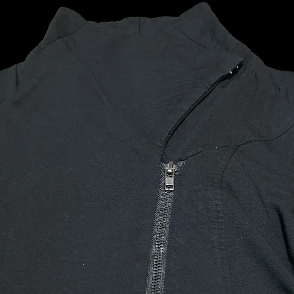 Philosophy Black asymmetrical zip up sweater, size large. - Image 3