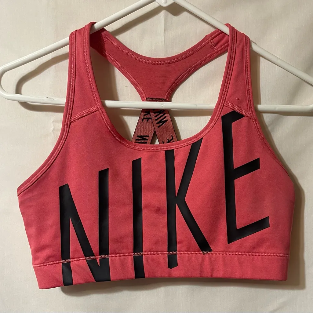 Nike Women's Bold Red Sports Bra - Image 5
