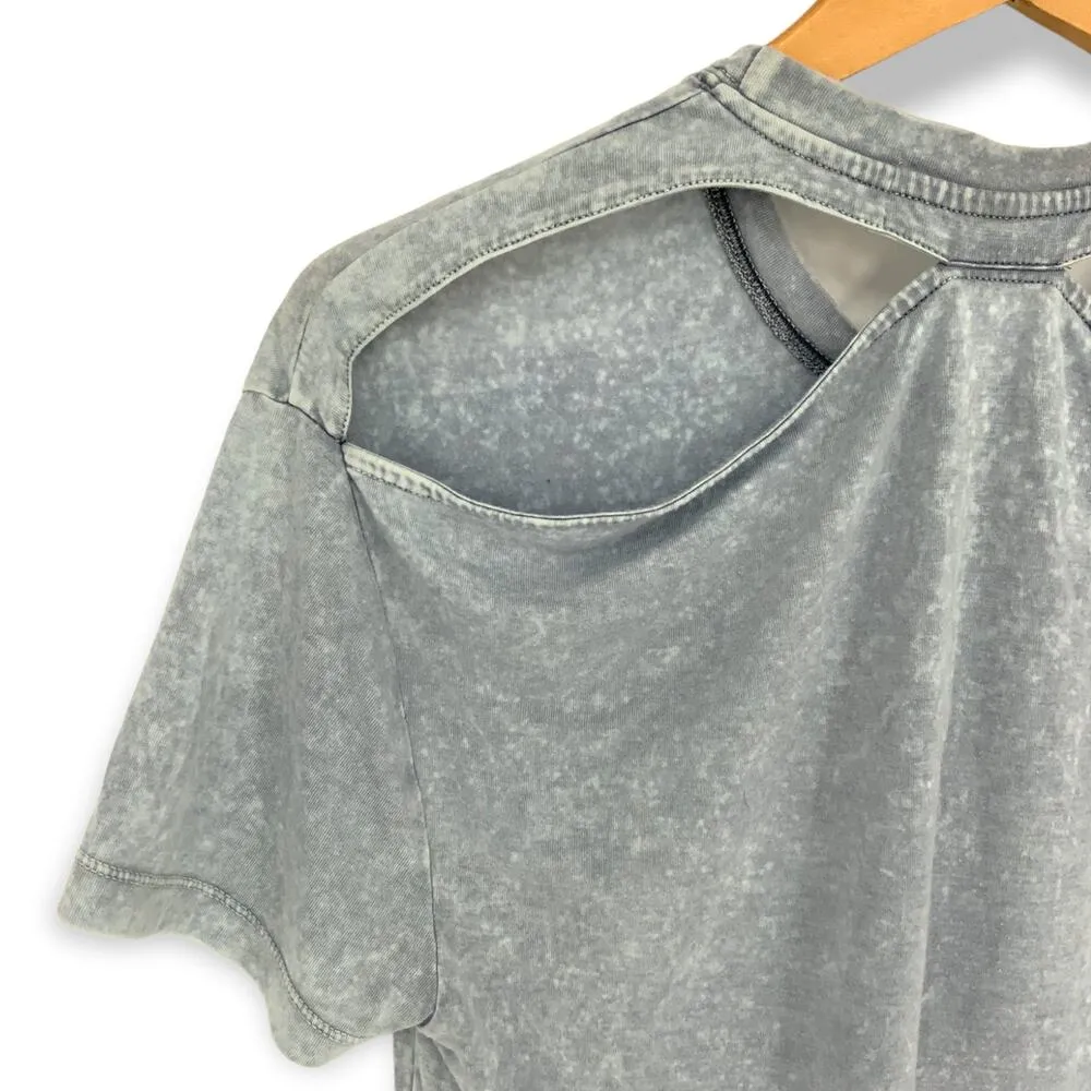 IRO Jeans | Small | Gemma Ultra Soft Acid Wash Gray Short Sleeve Crew Neck Tee - Image 5
