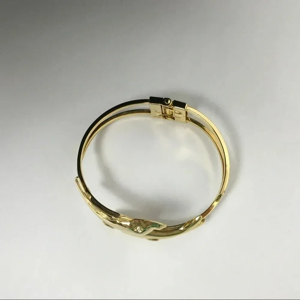 Double Dolphin Hinge‎ Clamper Bracelet - Image 3