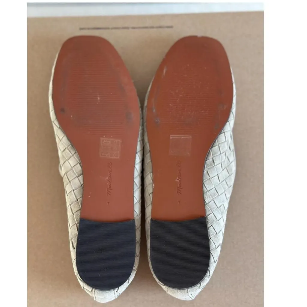 Madewell The Greta Ballet Flat in Washed Olive, Size 7 - Image 12