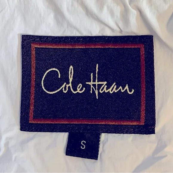 Cole Haan Pearl Windbreaker Tie Belt Hooded‎ Jacket Size Small - Image 10