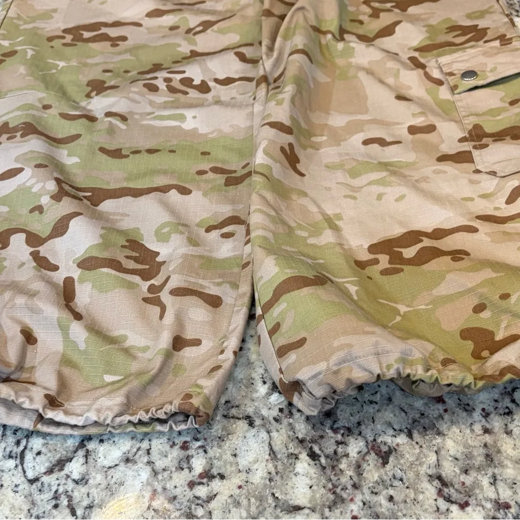 Camouflage Wide Leg Cargo Jogger Pants Brown Size L - Image 3