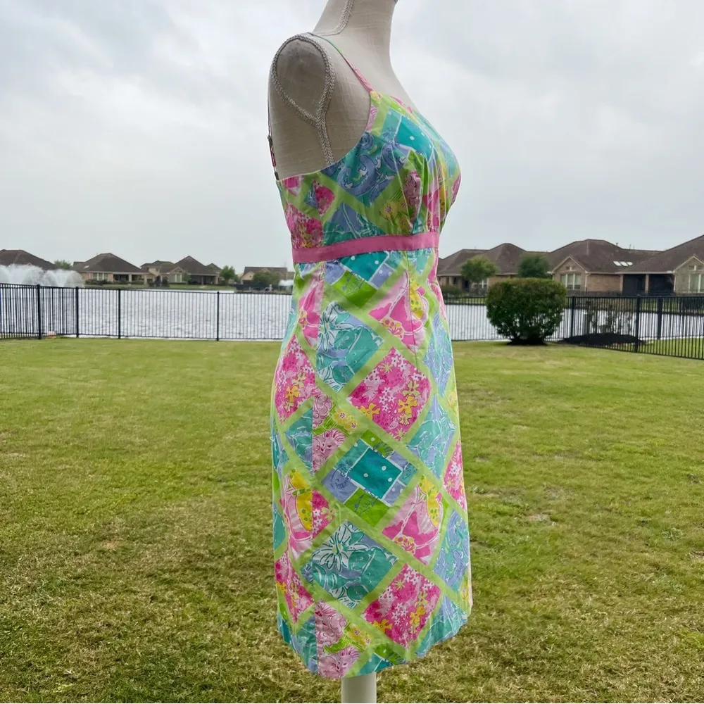 Vintage Lilly Pulitzer Spaghetti Strap Multicolor Dress - Image 4