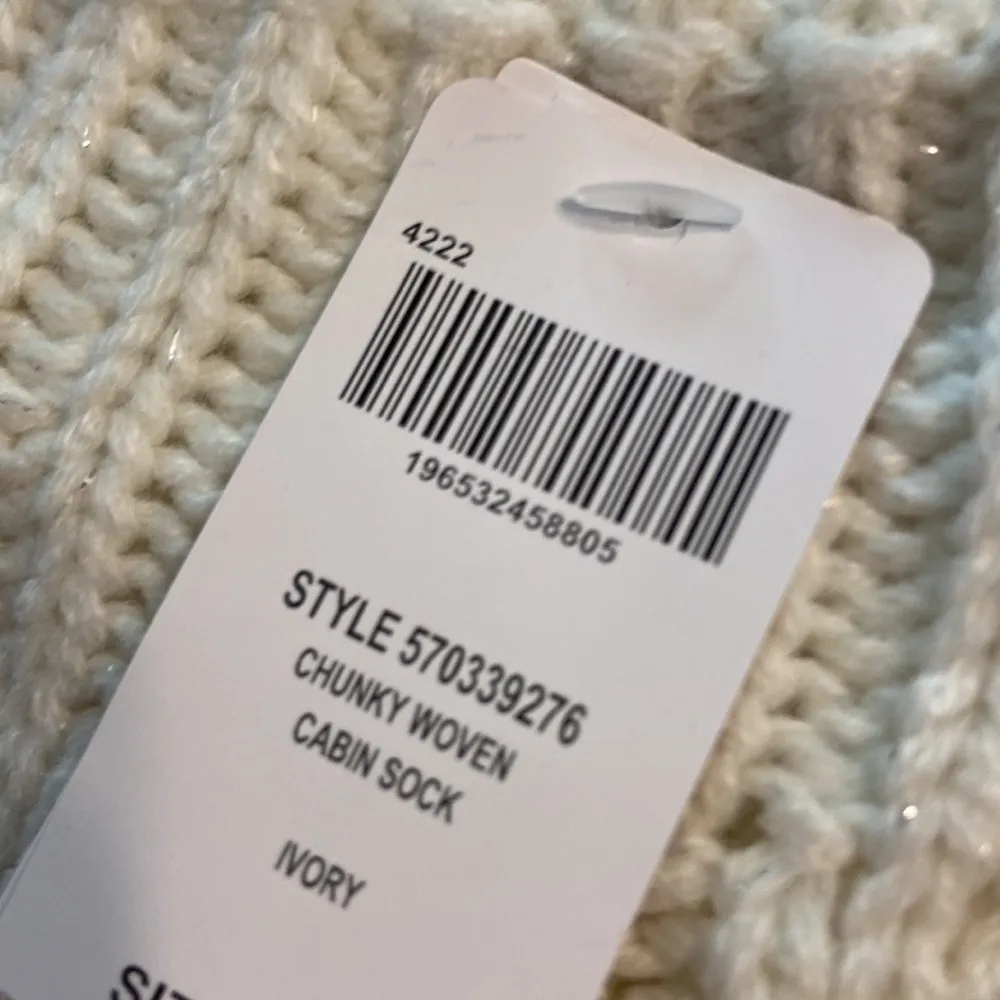 SOMA Chunky Woven Cabin Sock brand new color Ivory see photos - Image 2