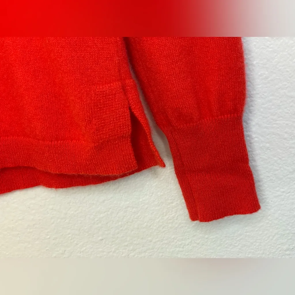 J. Crew Women’s Vibrant Red Turtleneck Cashmere Sweater Size S‎ - Image 6