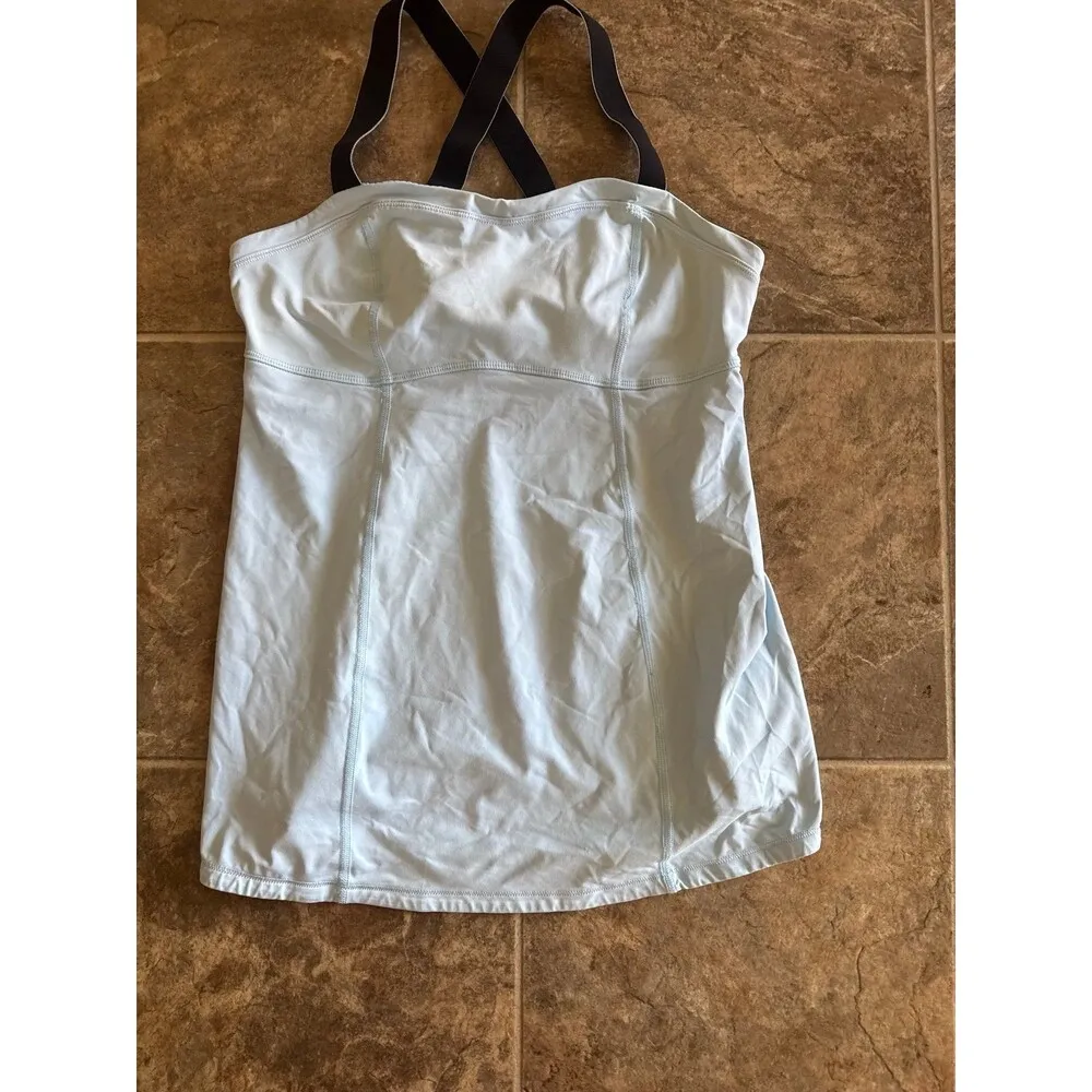 Lululemon Run Catch Me Tank Caspian Blue Size 8 - Image 5