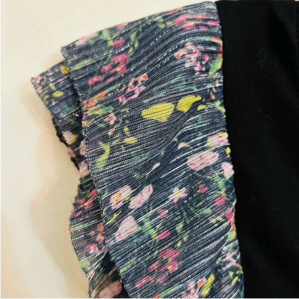 Anthropologie VANESSA VIRGINIA Black Indak Ruffle Flutter Sleeve Top Extra Small Size XS - Image 9