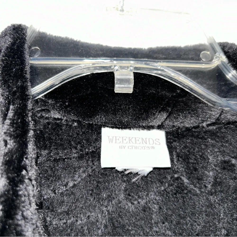 Weekends By Chico’s Black Pullover Women’s Medium - Image 2