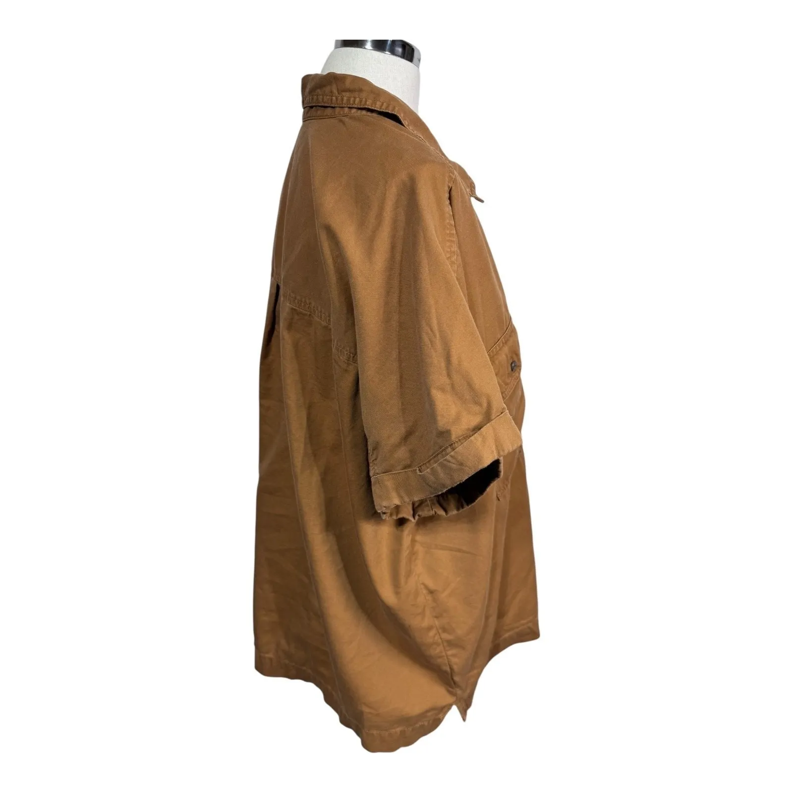 Universal Thread Utility Safari Shirt Brown Button Front Flap Pockets Womens XXL - Image 4