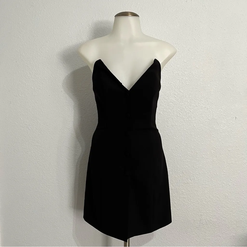 NWT NBD Revolve Catiegh Mini Dress Button Front Strapless Mini Dress Size Small - Image 9