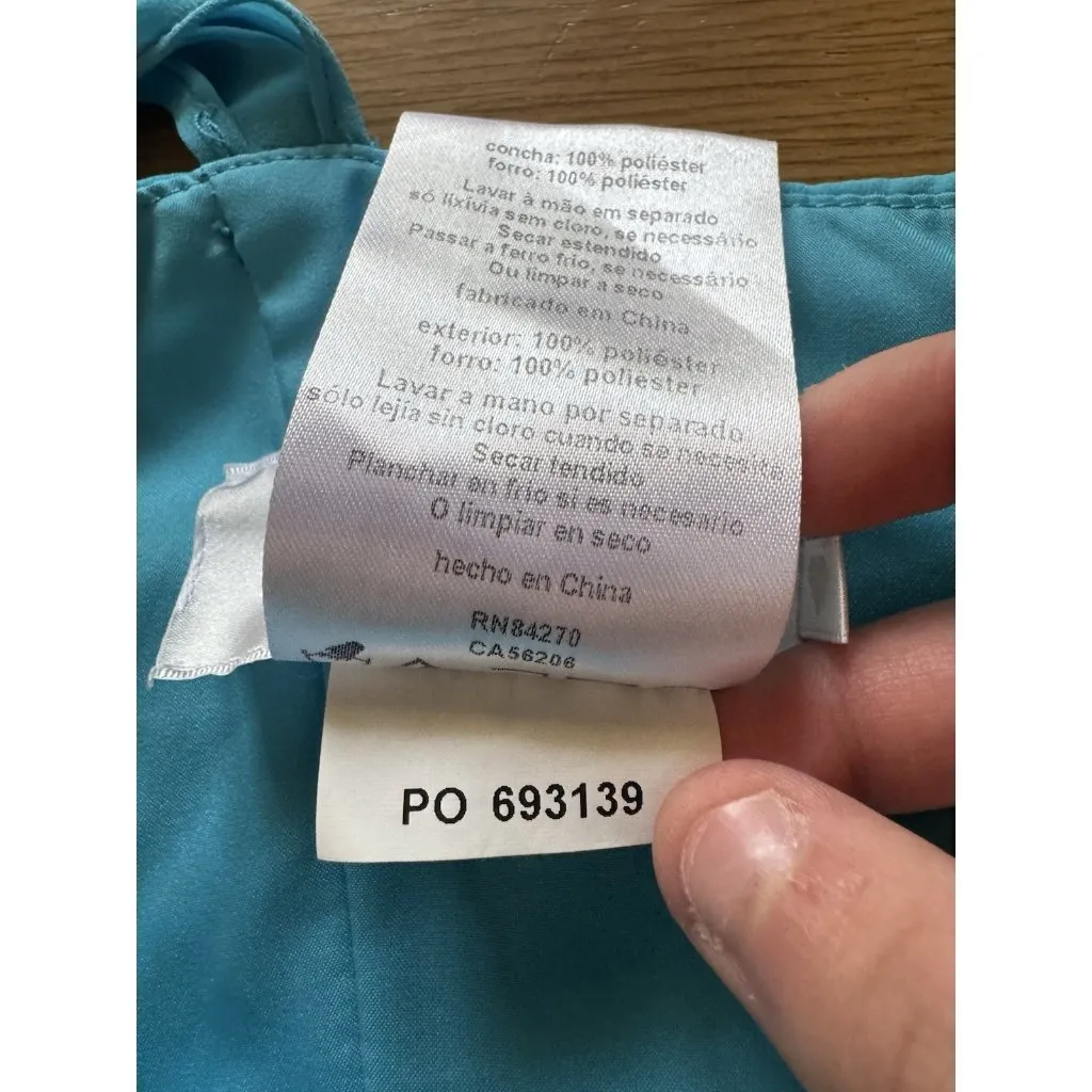 David’s Bridal Bridesmaid Dress Style F15406 Blue Size 8 Wedding‎ Formal NWOT - Image 5