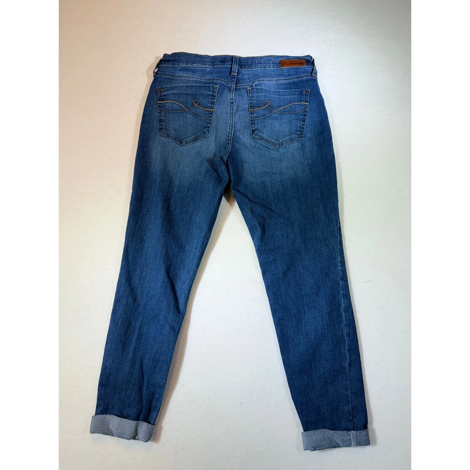 DKNY Jeans Soho Boyfriend Women Blue Denim Cuffed Jeans Size 6 - Image 2