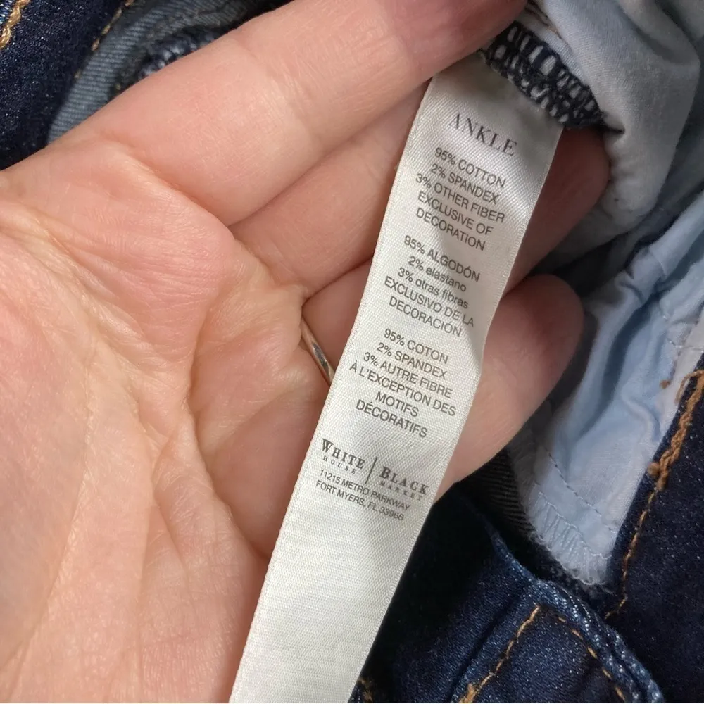 White House Black Market lace up ankle‎ Jeans size 4 - Image 7