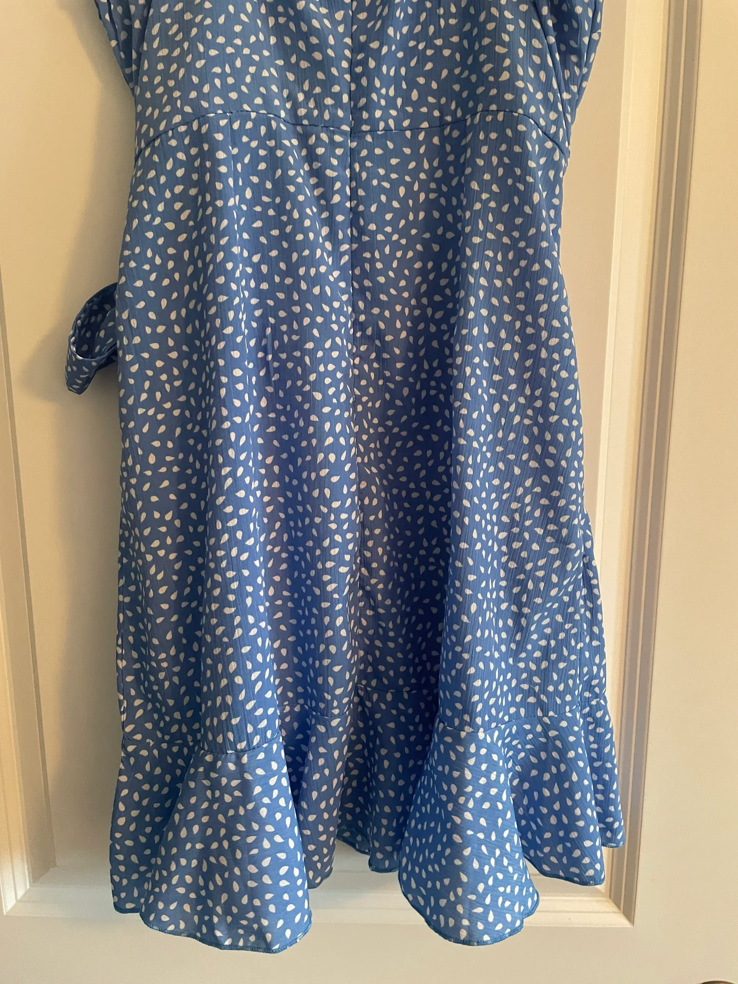 Blue and white Wrap Dress - Image 3