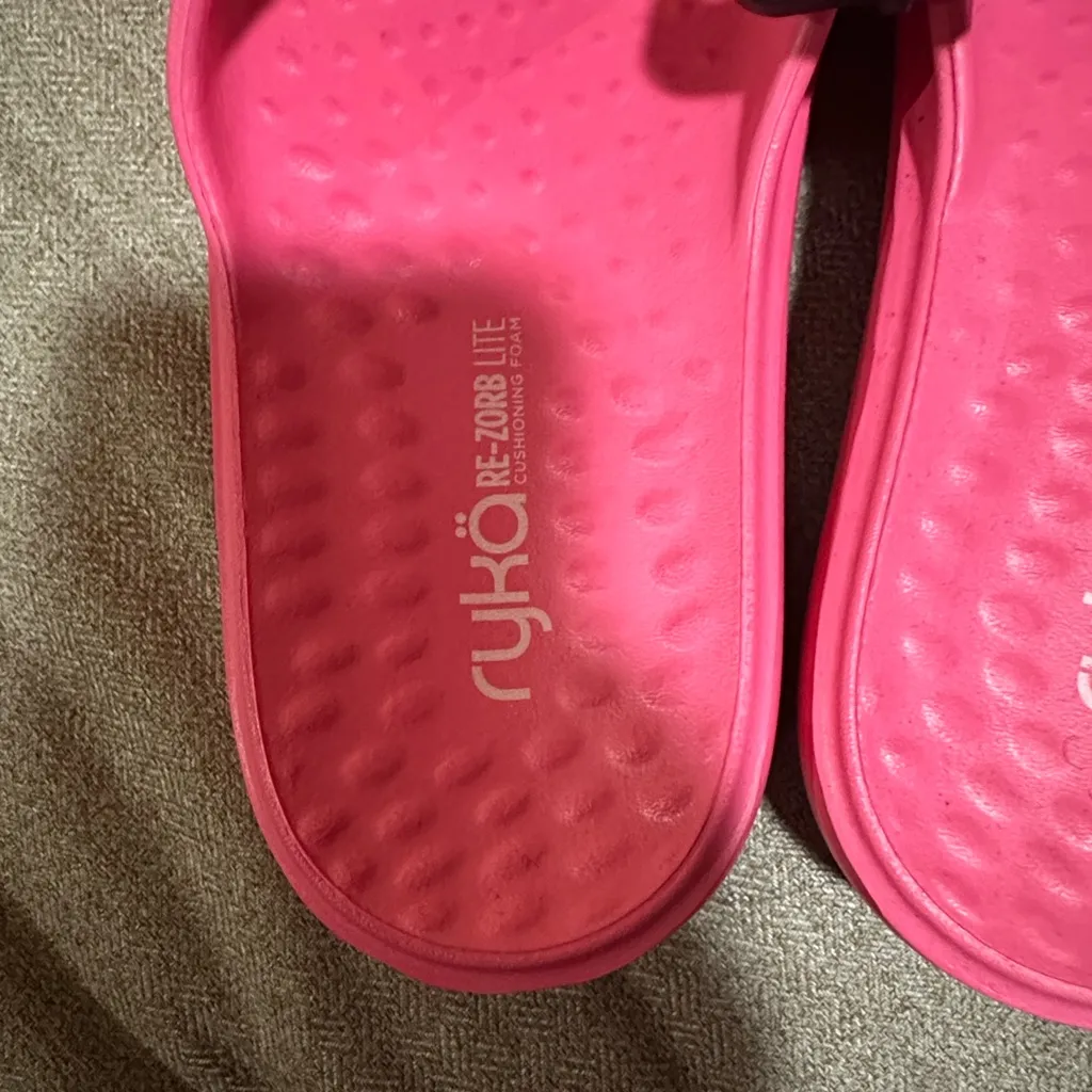 Ryka Women's Hot Pink Slide Sandals - Image 3