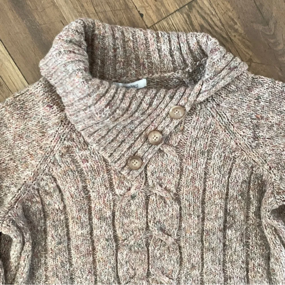 Dressbarn Womans Tan Rainbow Knit Turtleneck Sweater Size 14/16 - Image 6