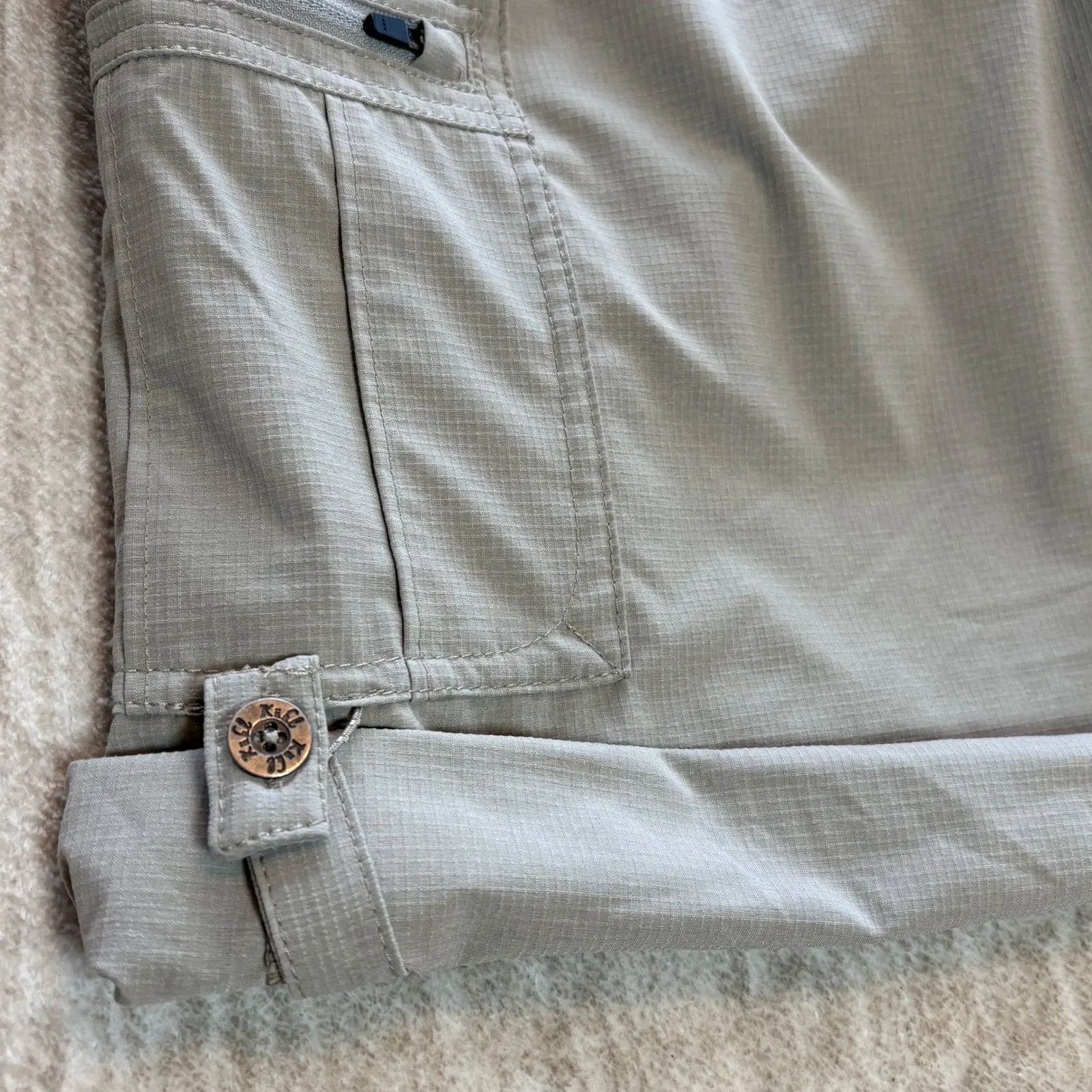 Kuhl Women's Splash Cargo‎ Shorts Size 16 Khaki Hiking Style 6304 13" Inseam Tan - Image 3