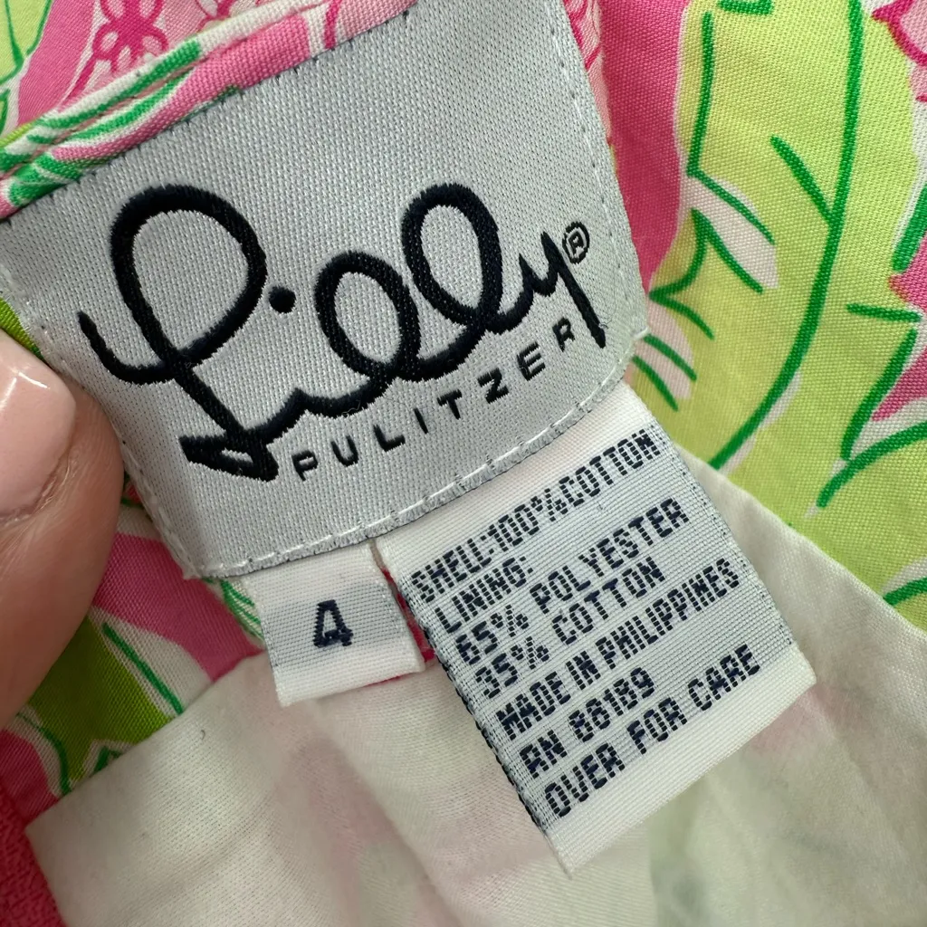 Lilly Pulitzer Straight & Pencil‎ Skirt Multicolor Elephant Floral Womens Size 4 - Image 6