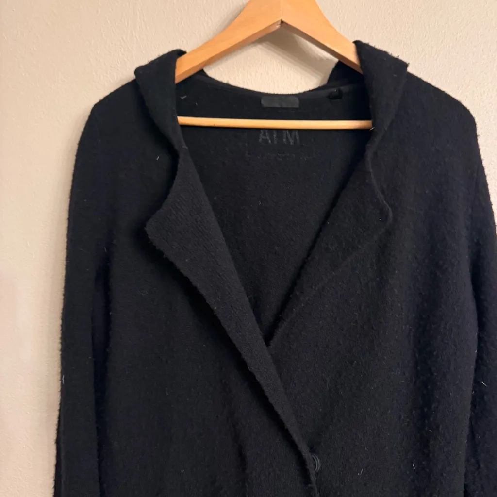 ATM Hooded Duster Cardigan‎ Black Size M - Image 3