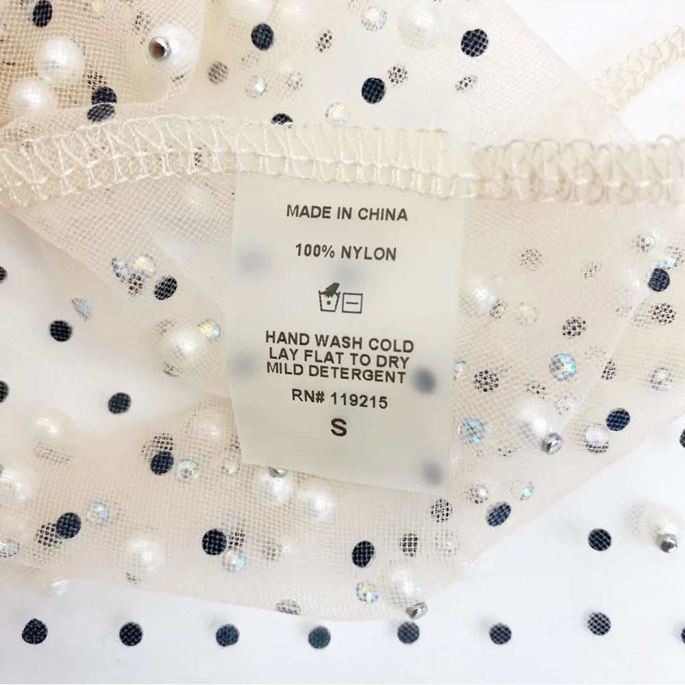 Beach Bunny Swimwear Champagne Nights Pearl Mesh Maxi Dress: Nude - Image 15