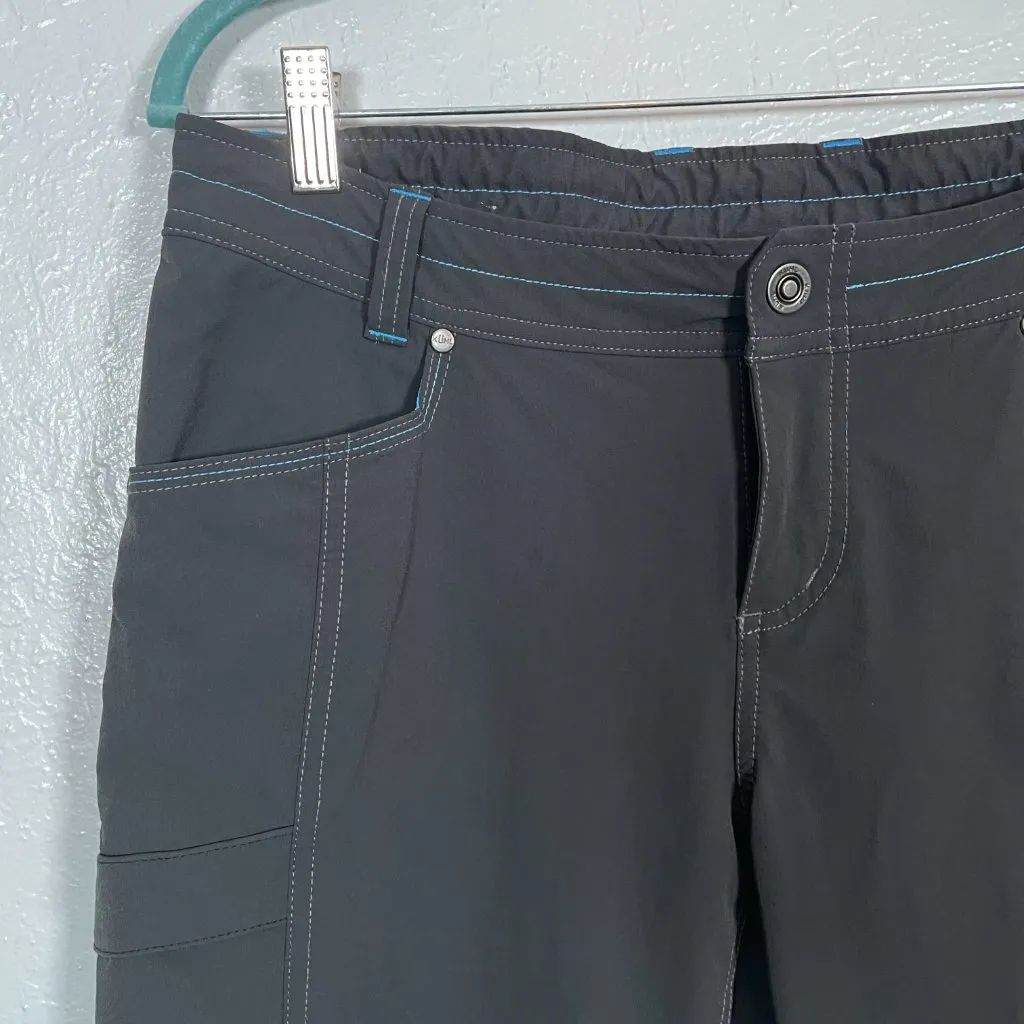 Kuhl Women 12 Gray Cropped Pants Cargo Pockets Quick Dry Gorpcore Hiking Outdoor - Image 4