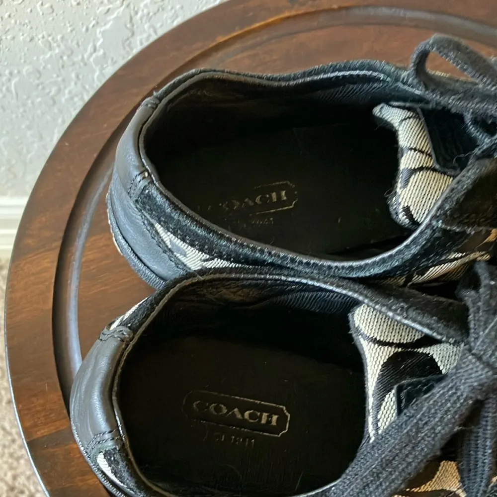 Coach: Black & Gray Baylee (A1474) Sneakers- 8 - Image 6