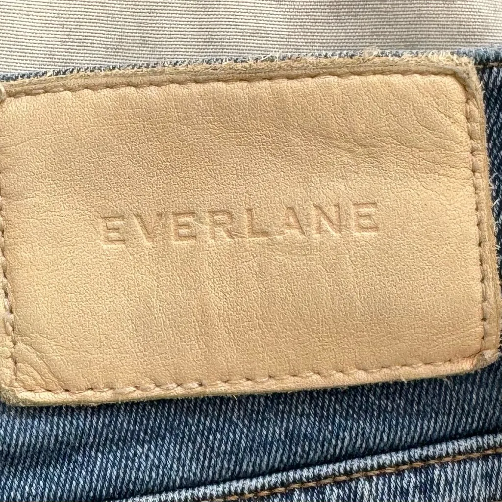 Everlane High Rise Skinny Jeans in Blue medium wash, size 26 ankle distressed - Image 9