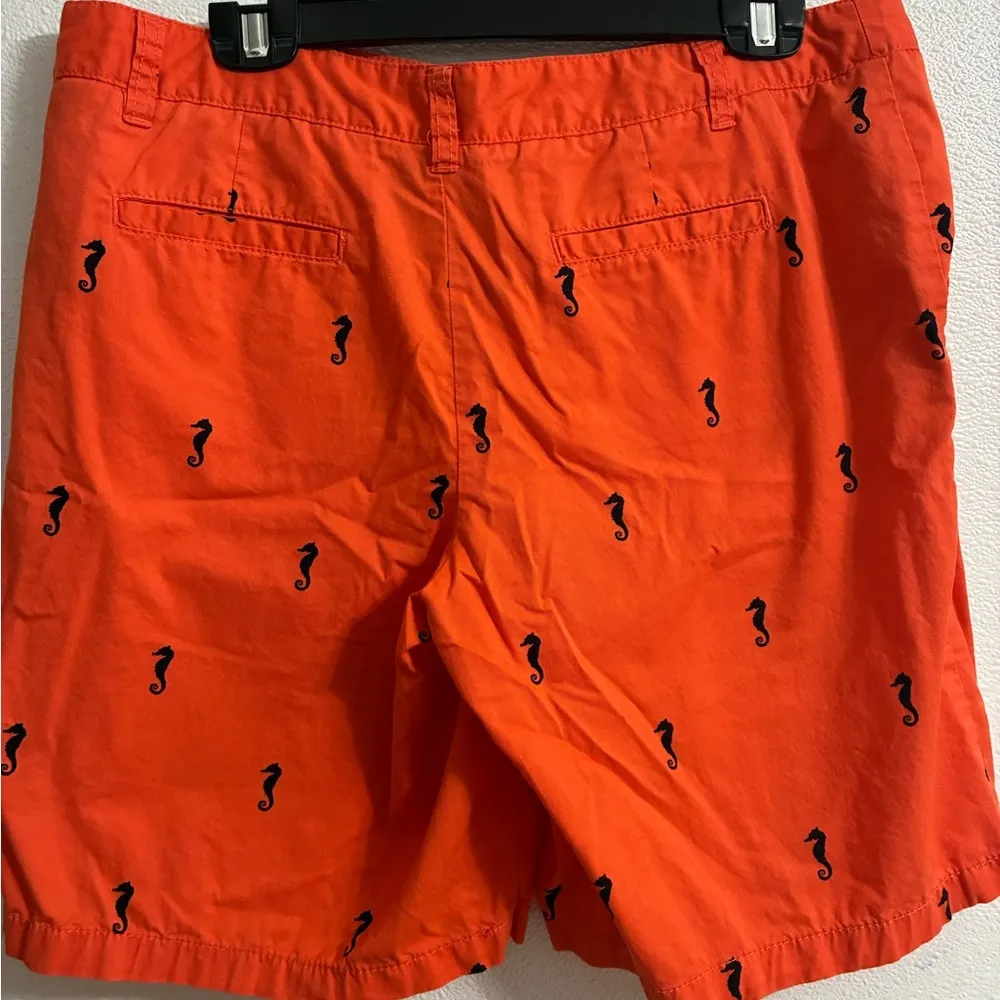 Merona Bright Orange Cotton Seahorse Shorts size 10 - Image 2