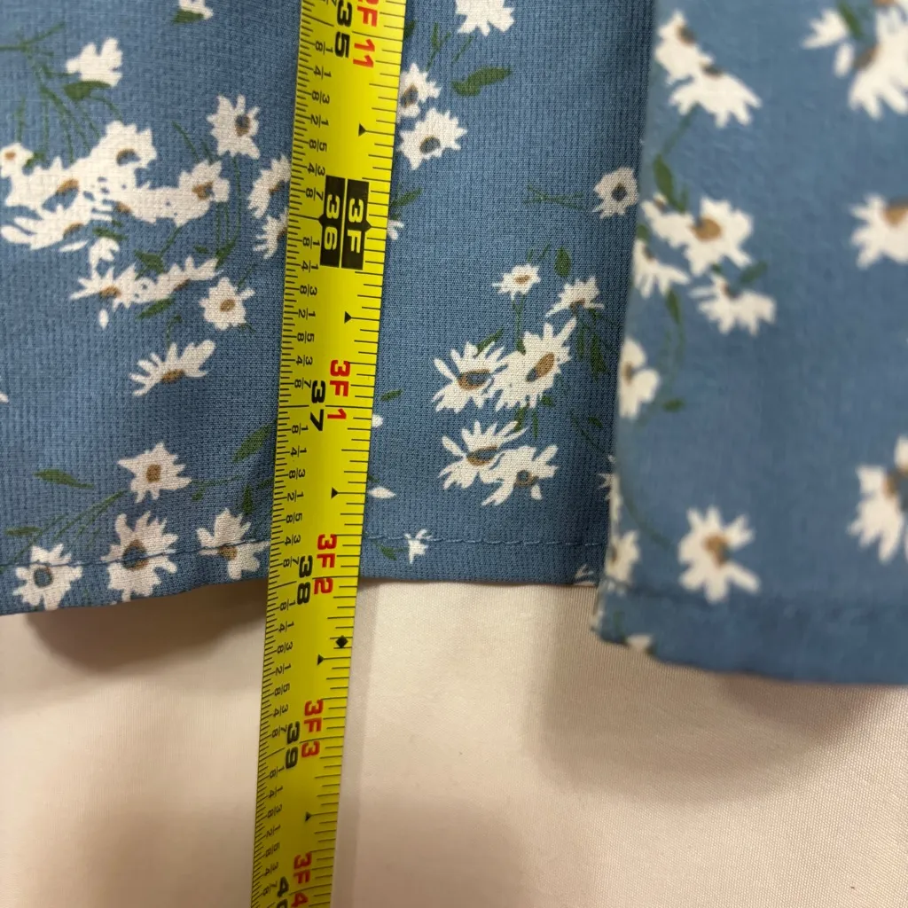 Ditsy Floral Midi Dress Womens XL Cottagecore Soft Girl Coastal Easter Career - Image 9
