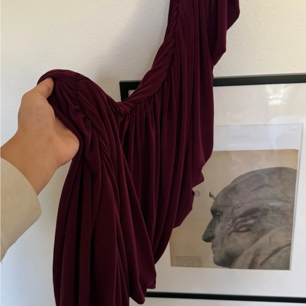 Norma Kamali One-Shoulder plum Dress - Image 8