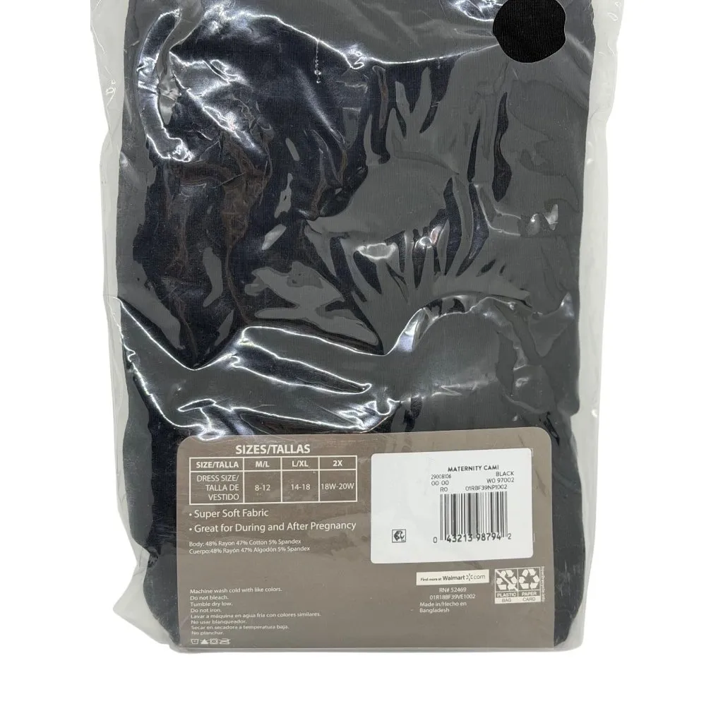 NEW Secret Treasures Nursing Camisole L/XL Black Built-in Shelf Bra Support Soft - Image 3