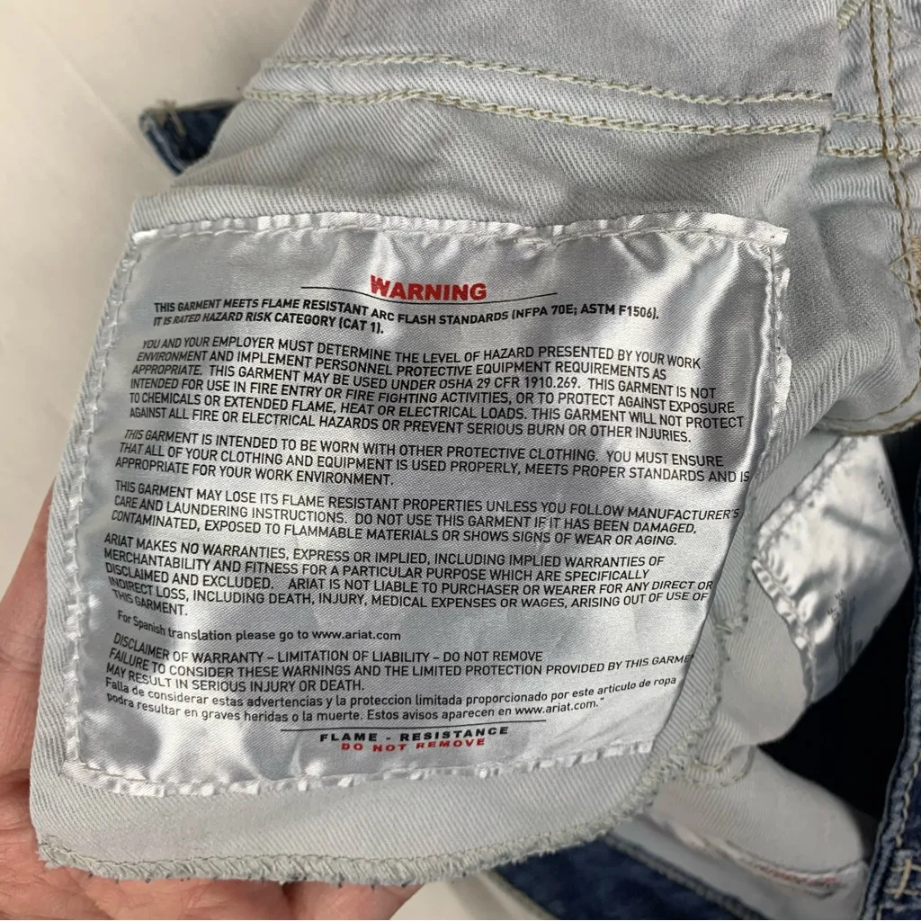 Ariat women's 30 FR Work Mid Rise Bootcut Denim Jeans - Image 12