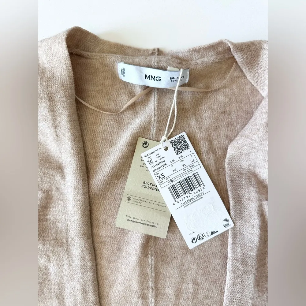 NWT  Port Cardigan Extra Long Light Cream / Size XS - Image 10