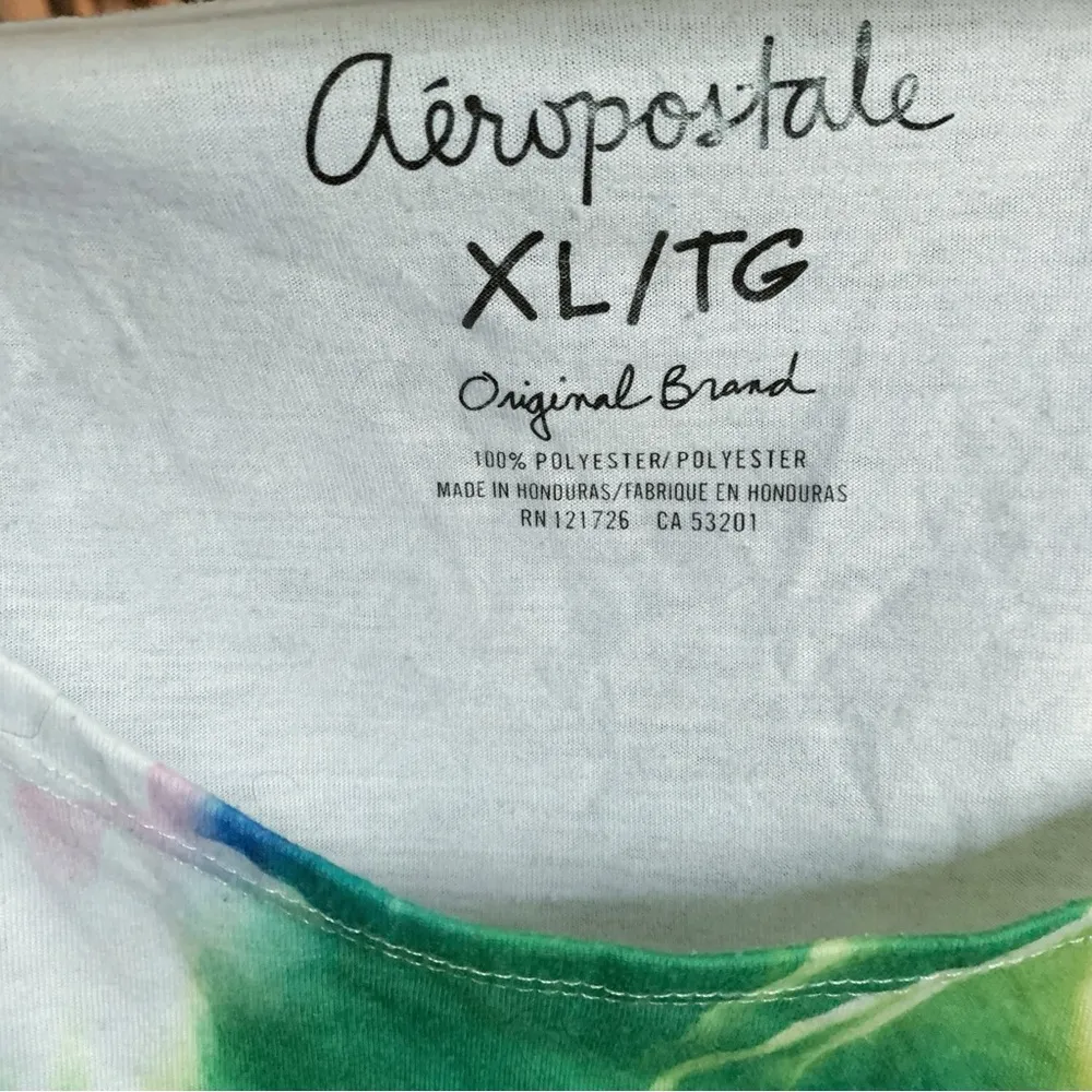 AEROPOSTALE Rainbow Flower Vintage Y2K T-shirt Lightweight Tee XL - Image 3