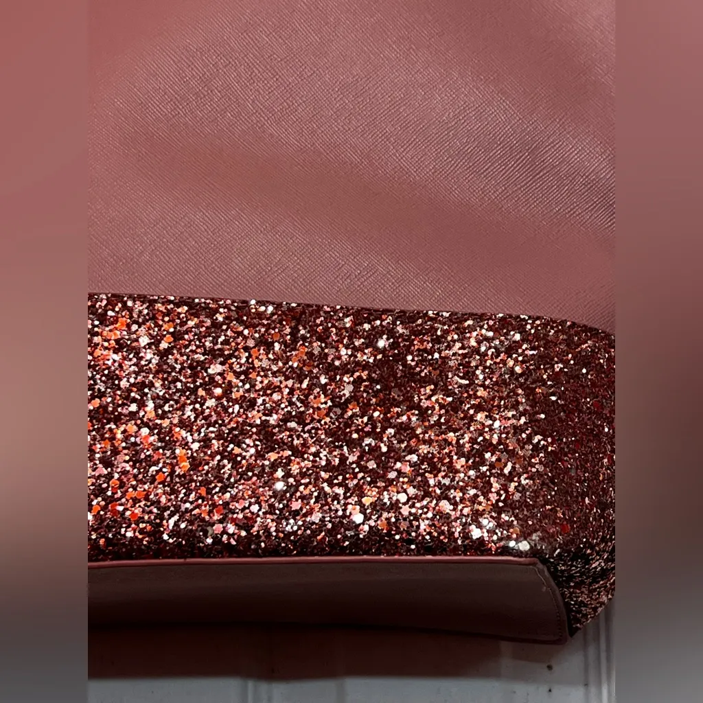 Kate Spade New York Greta Court Glitter Penny Tote in dusty peony - Image 9