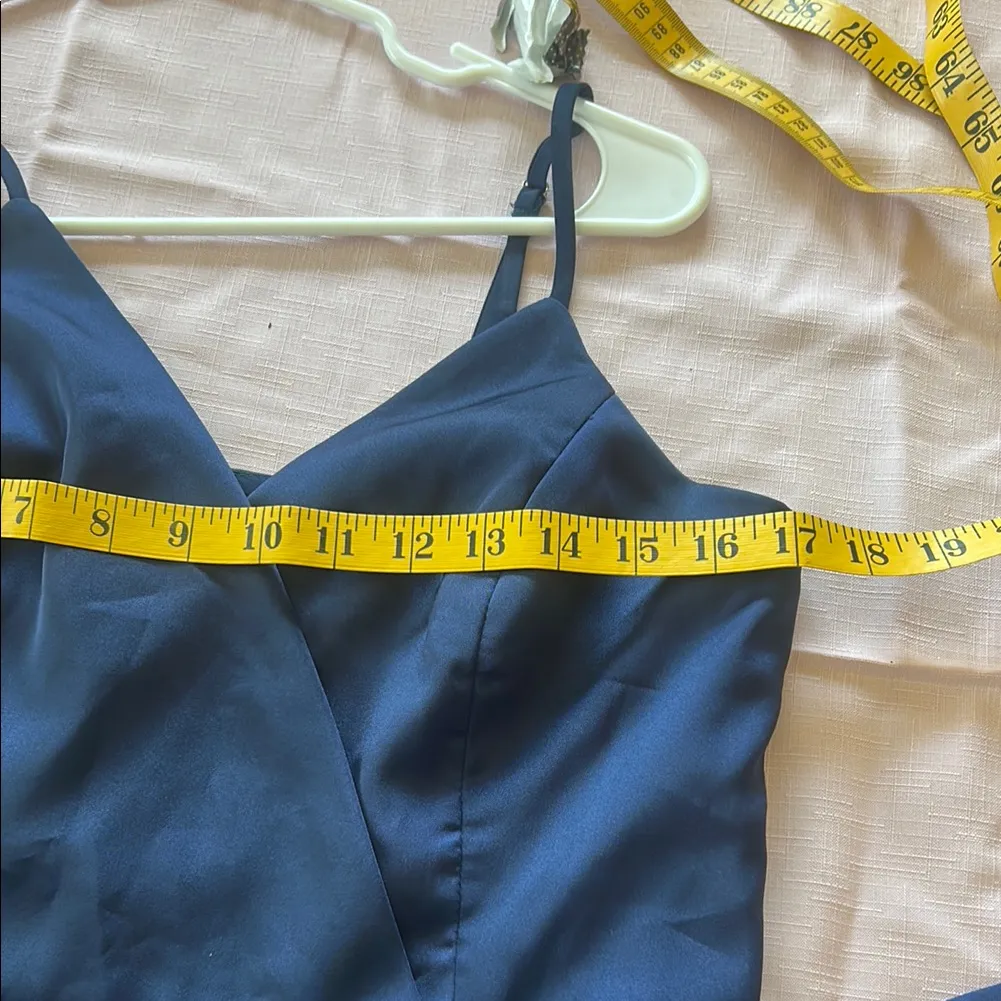 Aqua Midnight Blue Asymmetrical Dress - Image 8